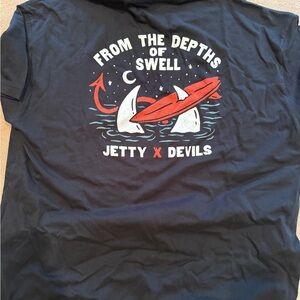 Jetty X Devils 'From the Depths of Swell' Short Sleeve Tee - Black/Red